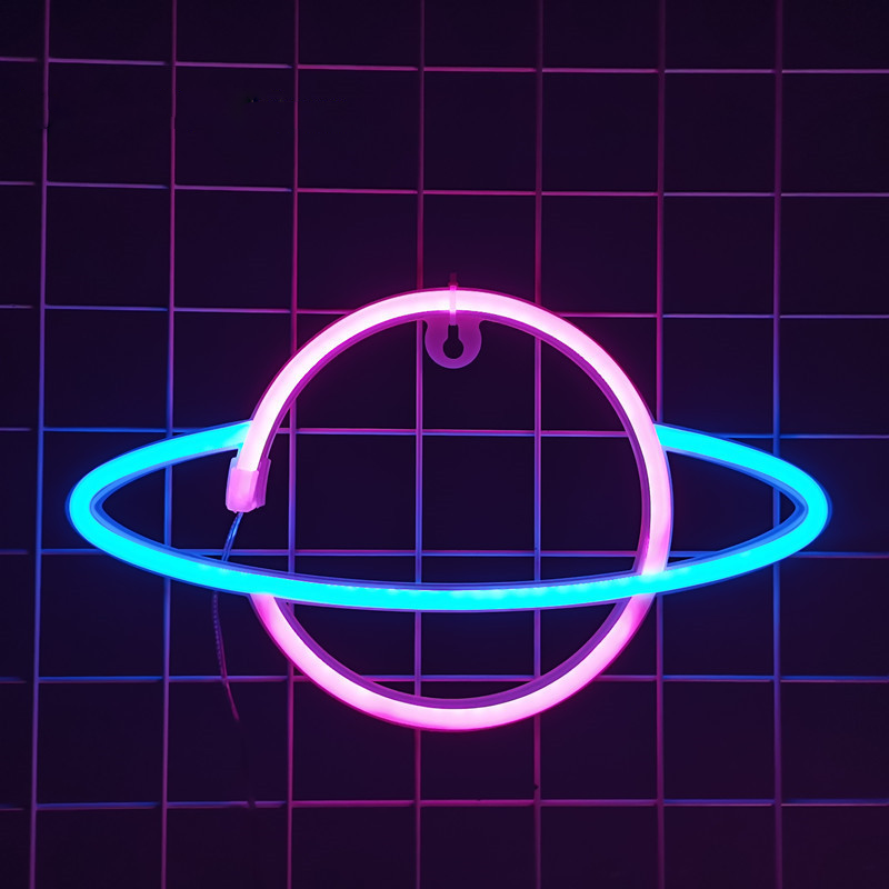 planet neon sign